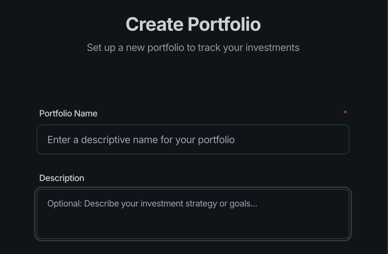 Portfolio upload interface showing drag and drop functionality